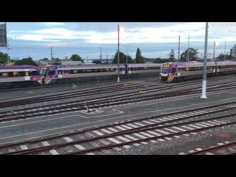 VL08 and VL47 heading into Geelong train station