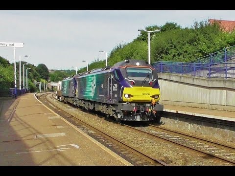 DRS Class 88s Nos. 88006 & 88001 at Heworth - 6E44 Nuclear Flask Train - 25th July 2018
