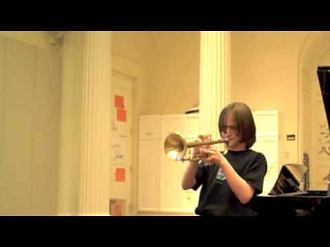 13 Year old improvised solo on Carol trumpet