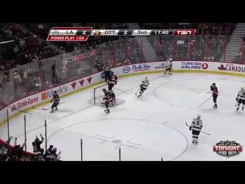 Anze Kopitar goal. Los Angeles Kings vs Ottawa Senators 12/12/2014