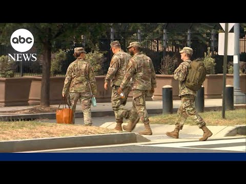 Hundreds of National Guard troops arrive in Washington, D.C.