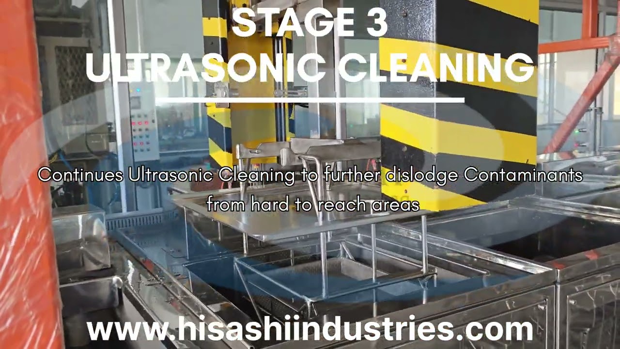 Hisashi's Fully Automatic 8-Stage Ultrasonic Cleaning Machine with IoT, Vacuum, and Precision
