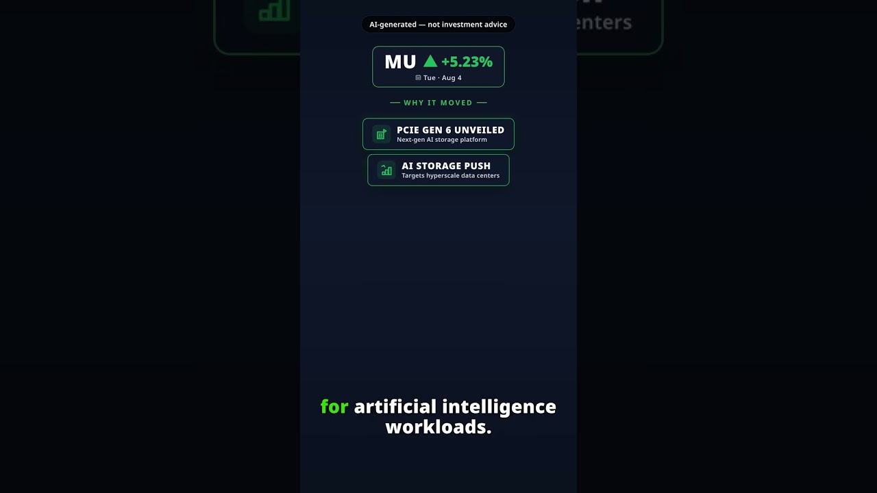 ¿Por qué repunta la acción de Micron Technology hoy? MU +5.23% (4 ago)