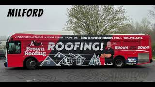 Watch video: The Brown Roofing Bus!