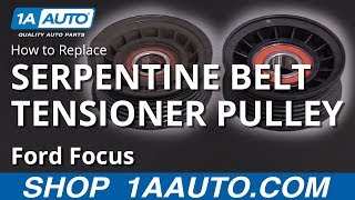 How to Replace Serpentine Belt Tensioner Pulley 00-04 Ford Focus