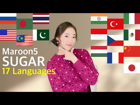 1 GIRL 17 LANGUAGES - Sugar - Maroon5 (Multi-Language cover by MiRae Lee)