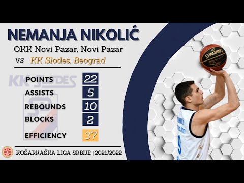 NEMANJA NIKOLIC (NPZ) vs Slodes Beograd | 37EFF / 22PTS 5ASS 10REB | KLS 2021/2022 SEASON