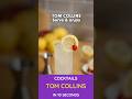 Mix a Tom Collins Cocktail | 10 Second Recipe | Light, Fizzy & Refreshing
