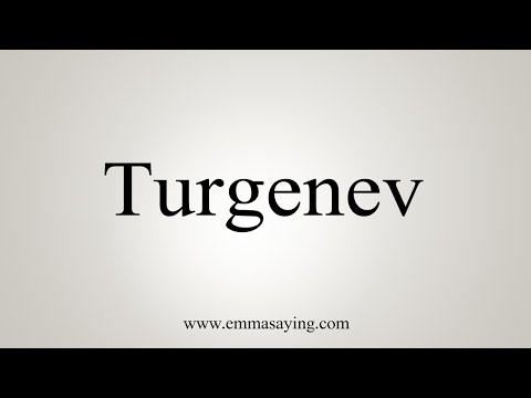 How To Say Turgenev