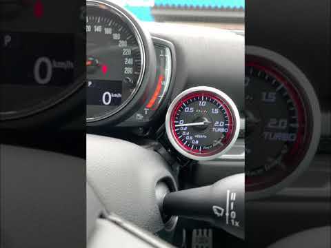 Mini F54ブースト計つけてみたよ Defi Racer Gauge opening Illumination.