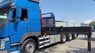 Camion plateau Volvo FH 500 8x4 / HMF 5020 K6 + Fly Jip K5 Funk / Eu6 | Image 4 - Autoline