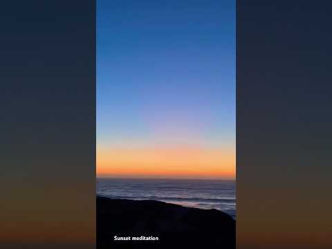 Beautiful sunset and meditation. Half moon bay San Francisco