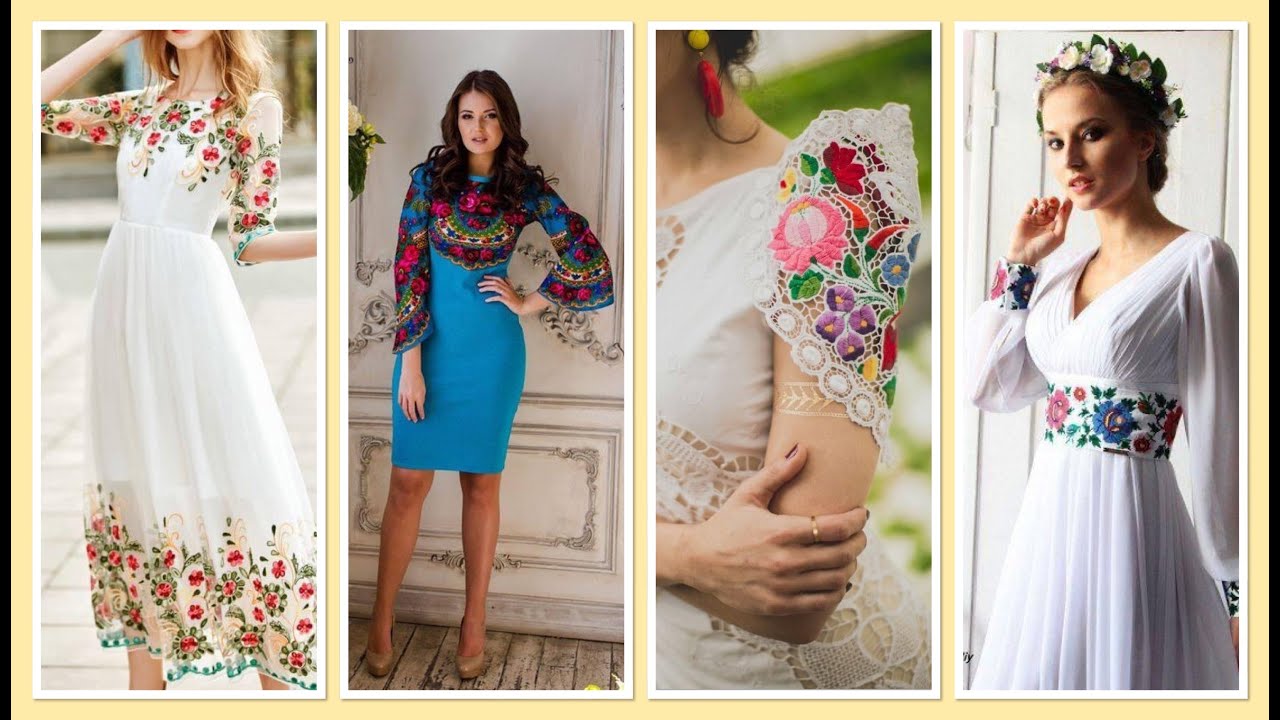 Hermosos Vestidos bordados 👗 🧵