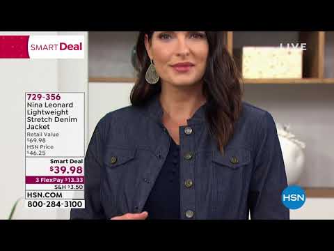 Nina Leonard Lightweight Stretch Denim Jacket