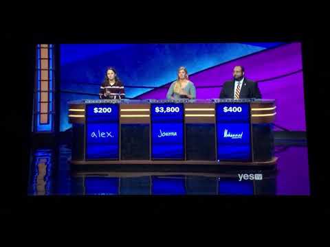 Jeopardy, Alex Damisch Day 3 - 1st Daily Double (12/2/19)