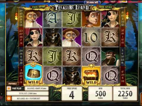 10,650 Big Win - Treasure Island Slot Game