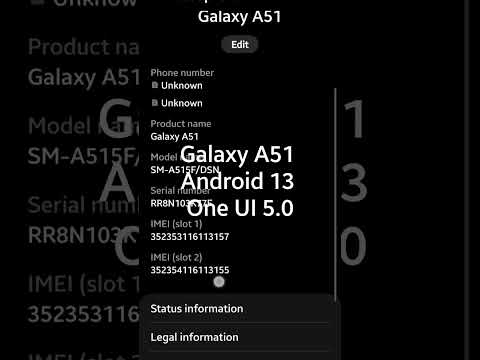 Samsung Galaxy A51 4G Android 13-based One UI 5 official update firmware #android13 #samsung #shorts