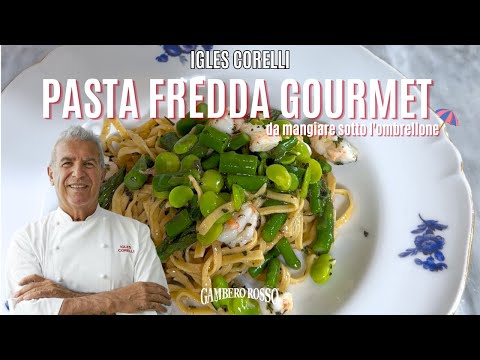 SPAGHETTI ALLA CHITARRA (FREDDI) con FAVE, ASPARAGI e GAMBERI - La ricetta di Igles Corelli
