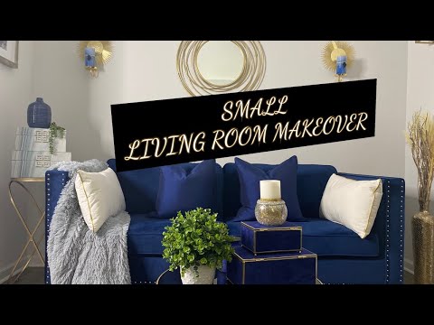 SMALL LIVING ROOM MAKEOVER | MODERN/ GLAM DECOR IDEAS...