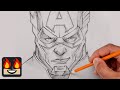 How To Draw Captain America Step By Step Sketch Tutorial