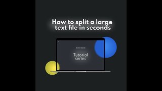How to split a large text file in seconds