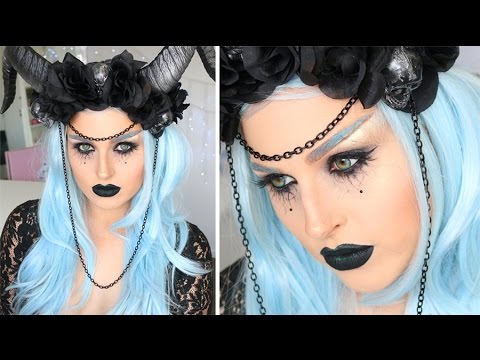 Dark Evil Fairy or Witch ♡ Glamorous Halloween Makeup Video