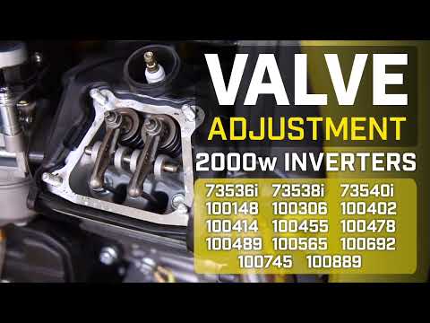 Valve Adjustment (2000-Watt Inverters)