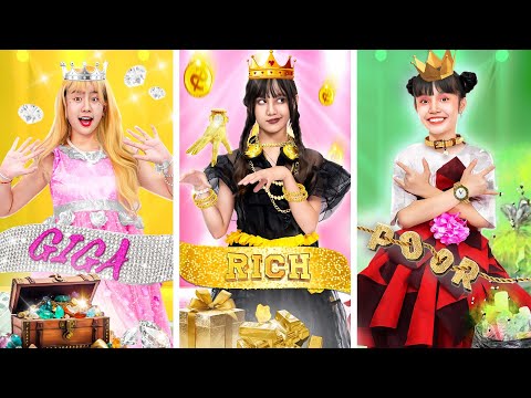 Poor Vs Rich Vs Giga Rich Kid In Dress Up Challenge...Who Is The Most Beautiful?| Baby Doll And Mike