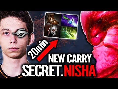 NEW TEAM SECRET CARRY 18 y/o Polish Talent Nisha Pro Imba Gameplay Very Agressive Style Dota 2