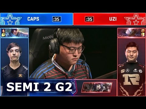 Caps Yasuo vs Uzi Orianna - Match 2 | 1vs1 Semi Finals 2018 All-Star Las Vegas | EU vs CN