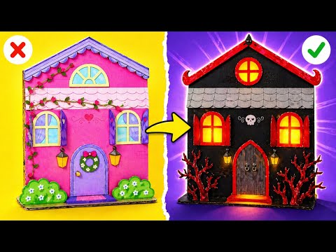 😲 Pink House vs Dark House! Doll Transformation