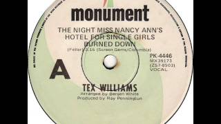 Tex Williams ~ The Night Miss Nancy Ann's Hotel For Single Girls Burned Down