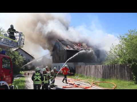 Video: Vollbrand eines Wohnhauses in Kirchdorf am Inn