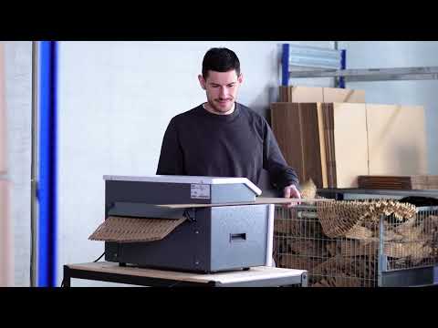 Matelasseur de carton professionnel compacte et robuste 625W - Débit horaire 50 kg/h - HSM ProfiPack C400_5