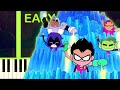 CRYSTALS SONG Teen Titans GO To The Movies EASY Piano Tutorial