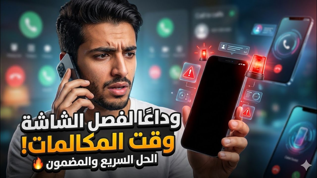 ليه شاشة الموبايل بتطفي وقت المكالمة؟ الحل النهائي لمشكلة حساس التقارب بدون 