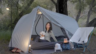 Backpacking trip into the mountain creek with 30lb gear | First impression of Sea to Summit Telos 🇺🇸