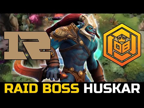 OBNEON VS RNG GAME 1 - HUSKAR POS 1 RAID BOSS  HUYA DOTA 2 WINTER INVITATIONAL 2021 GRAND FINAL