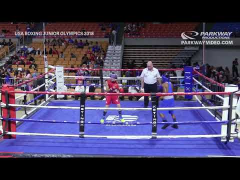 Ahmed Almajdi vs Javon Harris in the 2018 USA Boxing 90 lbs finals