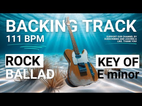 Cinematic Immersive Melody Rock Ballad Backing Track in E Minor | 111 BPM