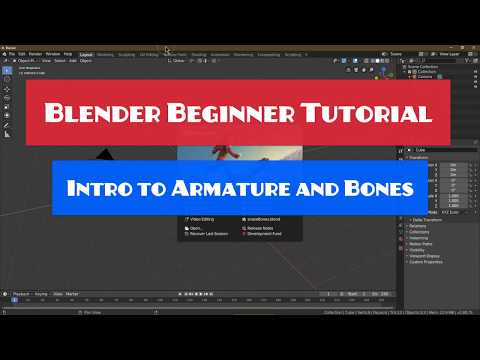 Blender Beginner Tutorial - Intro to Armature Bones - No Ads