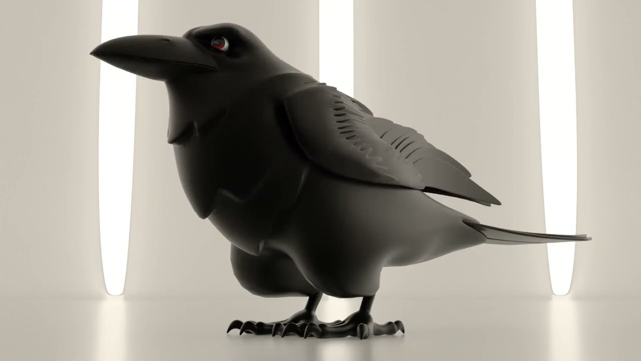 P&aacute;ssaro Corvo Modelo 3D