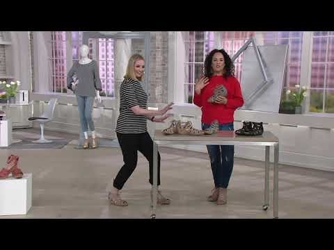 Earth Origins Leather Lace-Up Wedges -Kendra Kamilla on QVC