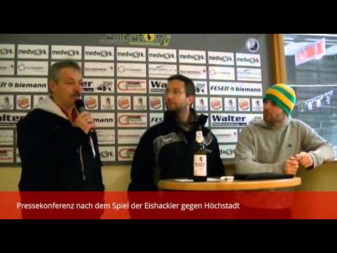 Pressekonferenz nach dem Spiel der Eishackler gegen Höchstadt am 06.01.2016