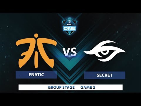 Fnatic vs Secret | Game 3 | ESL One Katowice 2018