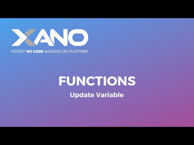 Functions: Update Variable