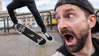 Landing a kickflip on your FIRST DAY BACK challenge!?