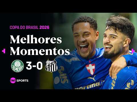 FLACO LÓPEZ METE DOIS E SANTOS VIRA PRESA FÁCIL SEM NEYMAR E GABIGOL | PALMEIRAS 3X0 SANTOS
