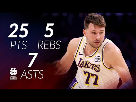 Luka Doncic 25 pts 5 rebs 7 asts vs Rockets 25/26 season