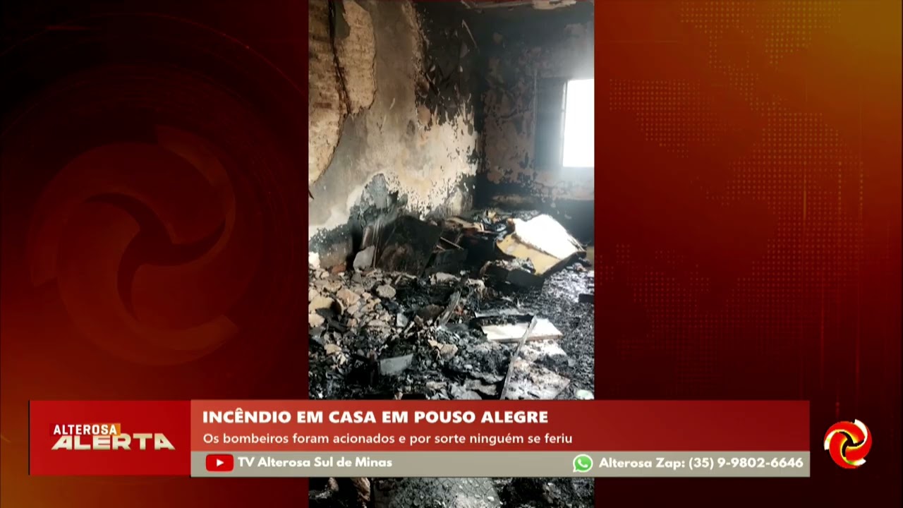 Incêndio atinge casa em Pouso Alegre: bombeiros foram acionados
